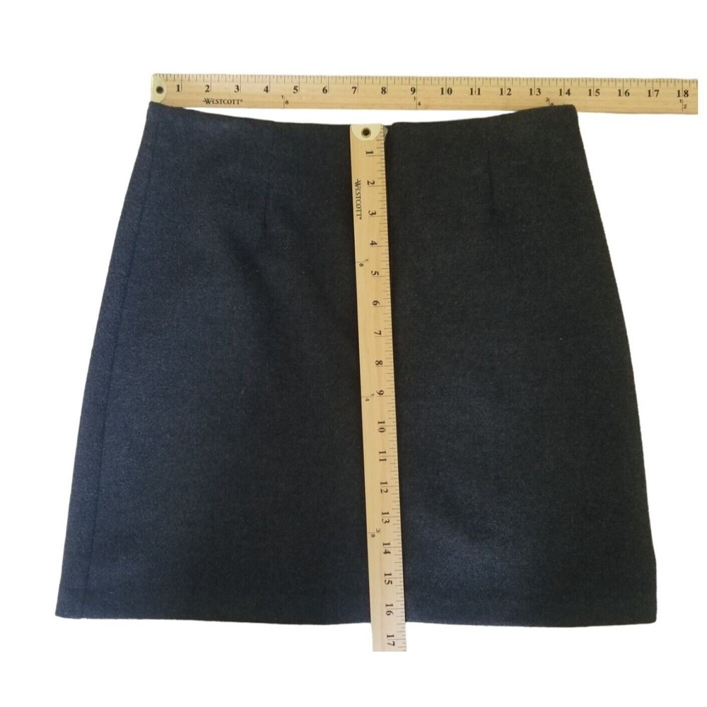 Six Crisp Days Size Medium Gray Wool Blend ZipUp Front Mini Skirt Anthropologie - Picture 15 of 15